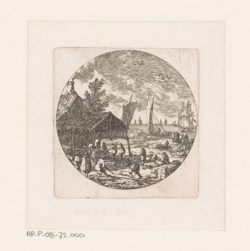 Activity on a Quay by the Sea