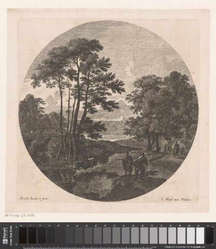 Landscape with Figures at a Stone Bridge