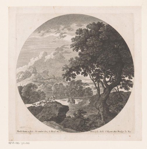 Landscape with Two Men with a Flock of Goats