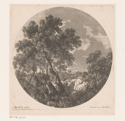Landscape with Two Figures Walking behind a Pack Animal