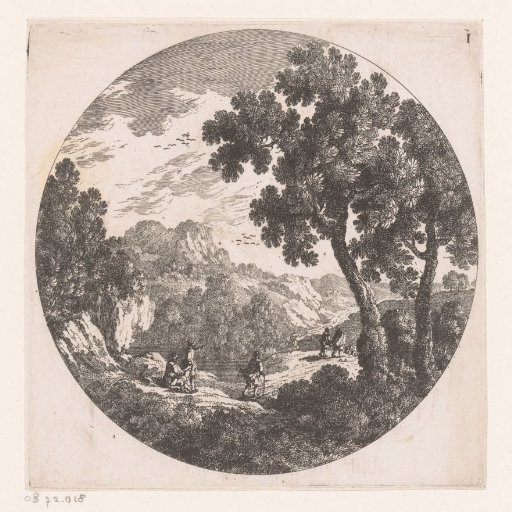 Mountain landscape with trees