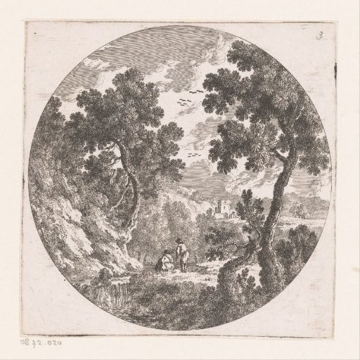 Landscape with two figures by a stream