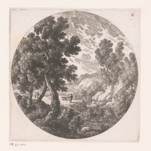 Hilly landscape with trees