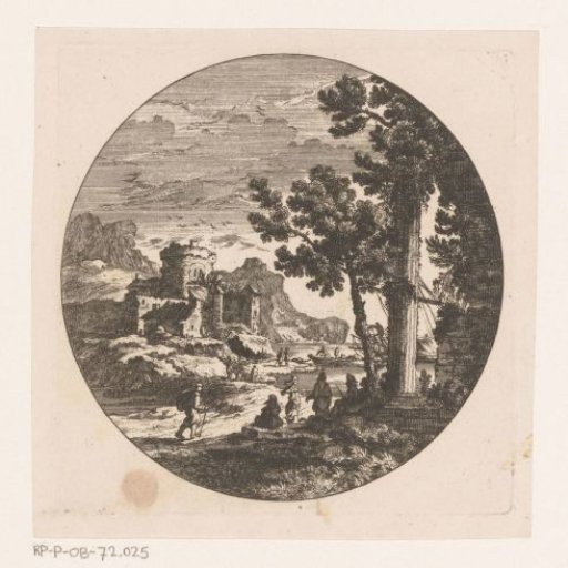 Coastal landscape with column