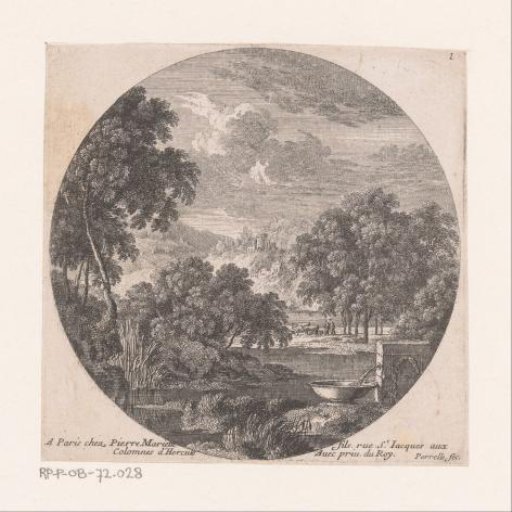 River landscape with spring