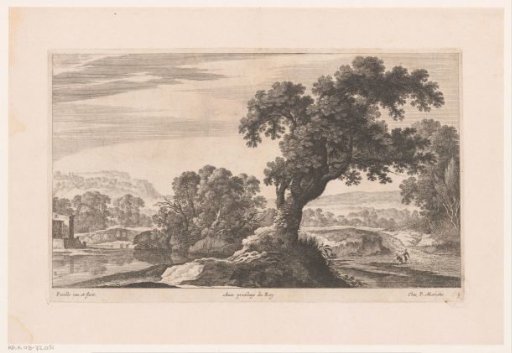 Landscape with tree by a lake
