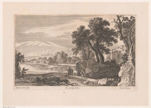 River landscape with jetty