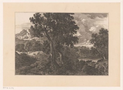 Mountain landscape with trees
