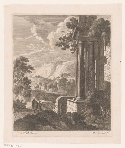 Landscape with ruin of ancient temple