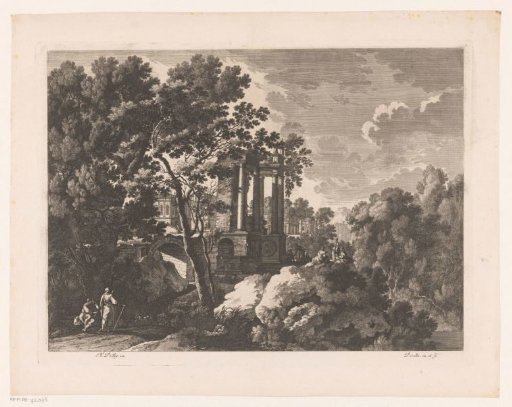Landscape with ancient ruins