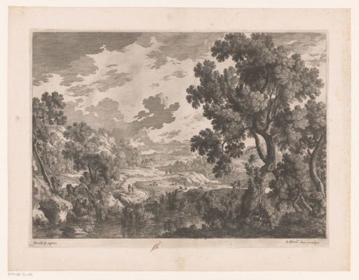 River landscape with winding road