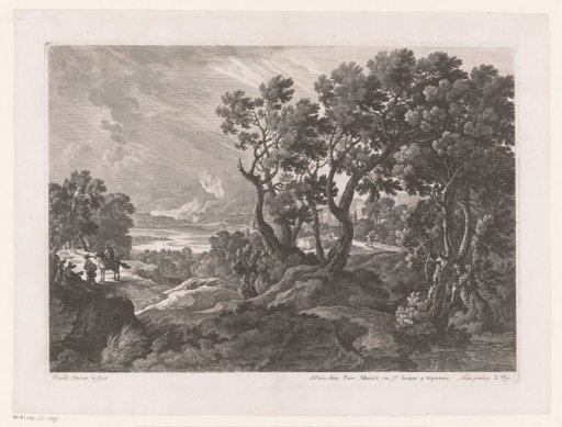 Landscape with trees and figures