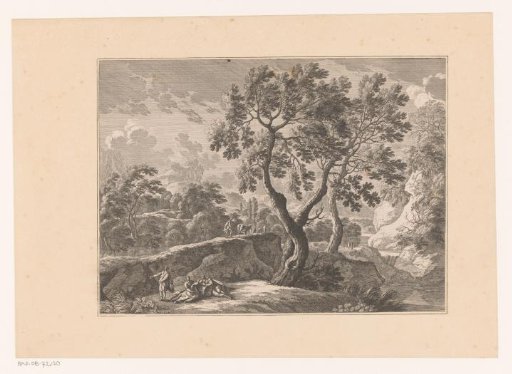 Landscape with three trees in the middle