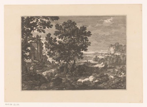 Landscape with antique ruins