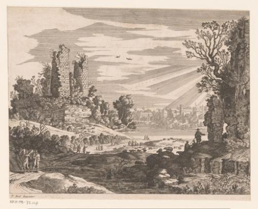 Italian landscape with Tobias and the angel