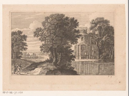 Landscape with a ruin by the water