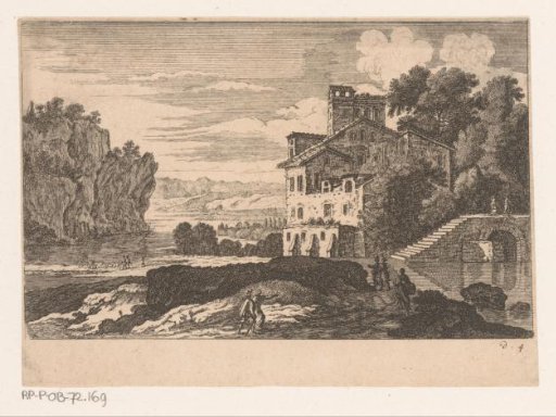 Villa with a staircase by the water
