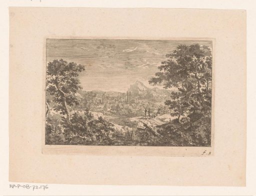 View of a town in a valley