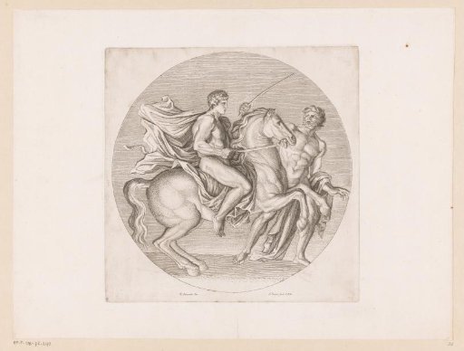 Chiron Teaches Hercules Horsemanship