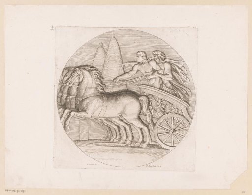 Hercules in a Chariot Drawn by Four Horses