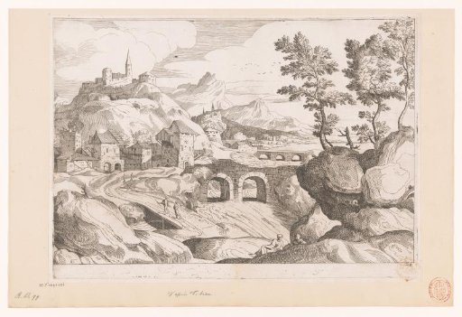 Landscape with Two Bridges over a River