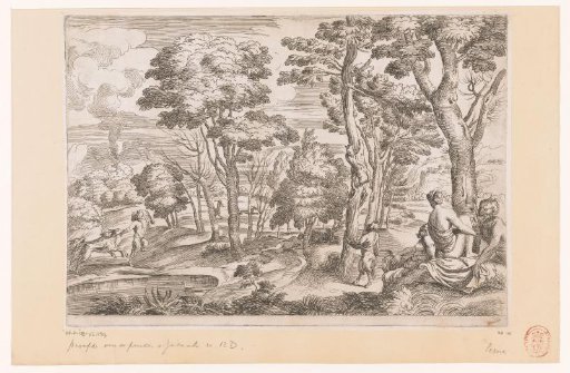 Forest Landscape with Satyrs and Nymphs