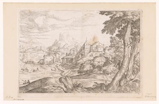 Landscape with Buildings on a River