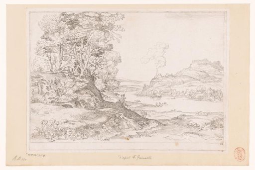 River landscape with trees