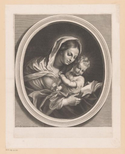 Mary with child and book