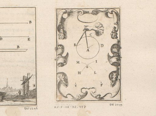 Hand with compass