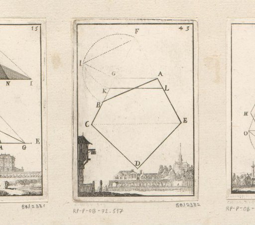Parallel sides with a view of a city at the bottom