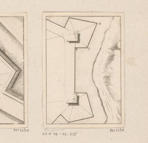 Plan of two bastions