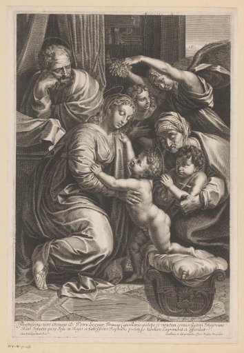 The Holy Family with Elizabeth, John the Baptist and angels