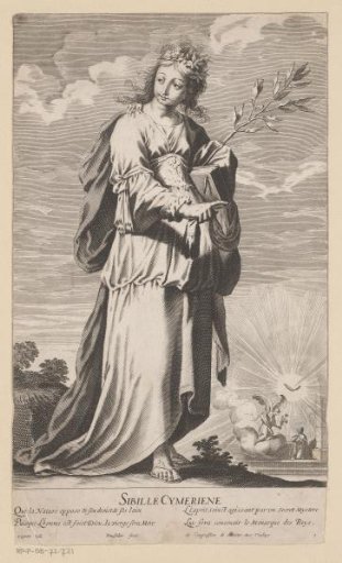 Cimmerian Sibyl, with the Annunciation in the background