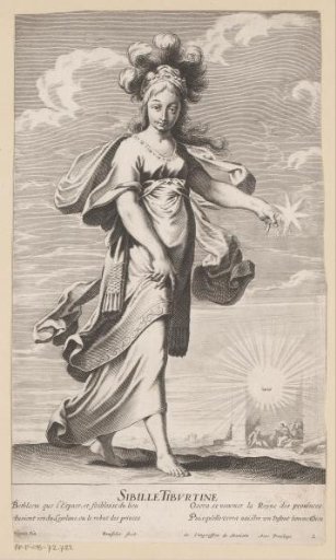 Tiburtine Sibyl, with the Nativity of Christ in the background