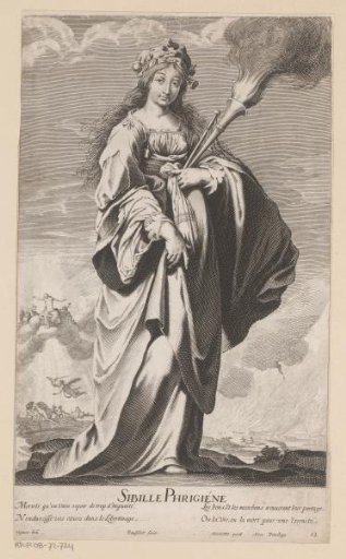 Phrygian Sibyl, with the Last Judgment in the background
