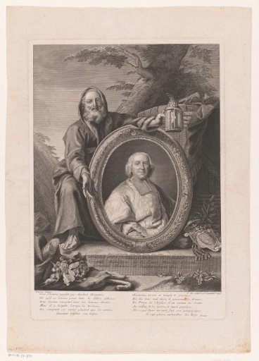 Portrait of André-Hercule de Fleury, shown by Diogenes