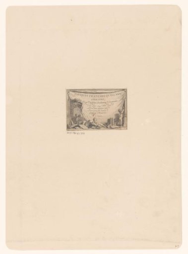 Business card of bookseller Jacques François Quillau