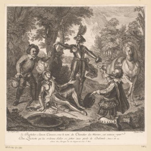Don Quixote defeats the Knight of the Mirrors