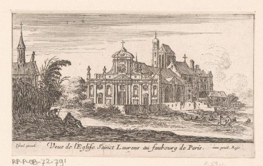 View of the church of Saint-Laurent