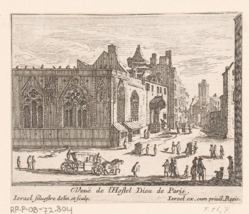 View of the Hôtel-Dieu hospital in Paris