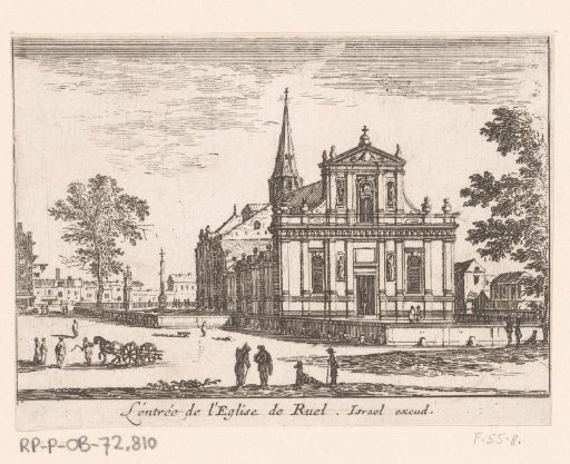 View of the entrance to the church of Rueil