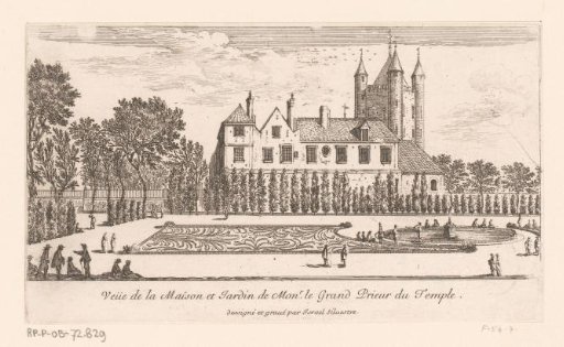 View of the house and garden of the prior of the Templars