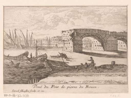 View of the Pont de Pierre in Rouen