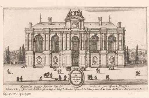 Title page with a view of the Hôtel Vendôme