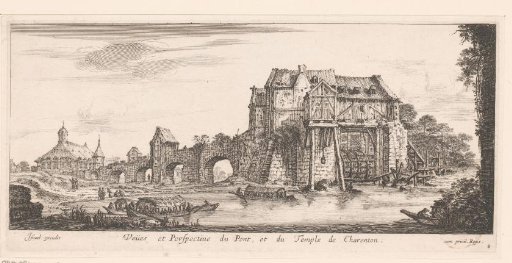 View of the bridge and the temple of Charenton