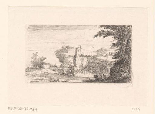 View of an ancient bridge near Tivoli