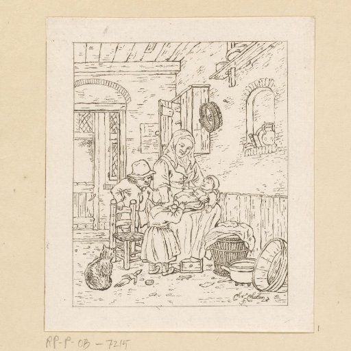 Mother with children