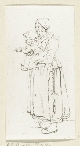 Standing mother with child