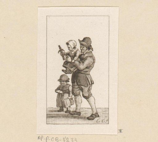 Father with two children